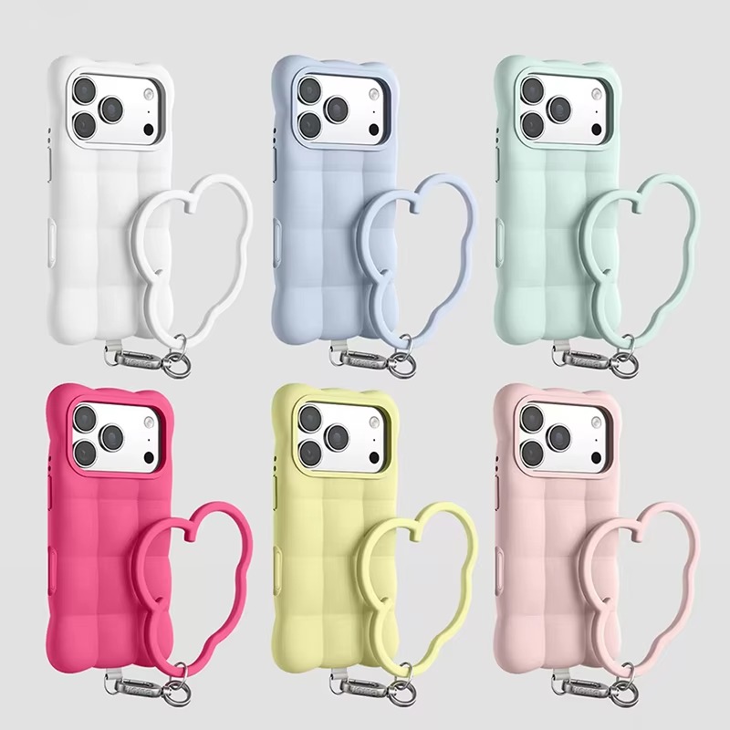 Phone Accessories Charms - Creative Cute 3D Cloud Puff Grid