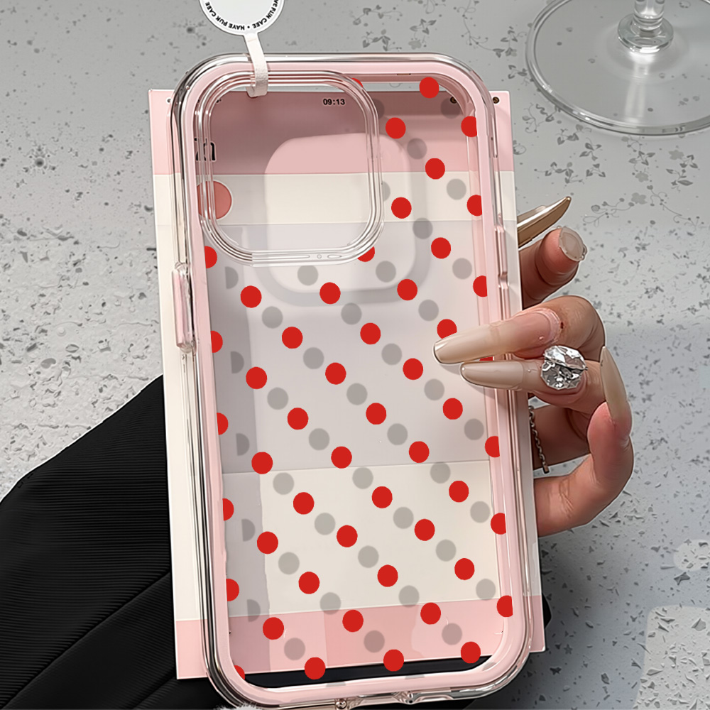 Apple Iphone 15 - 2in1 Ins Red Dot Clear Case