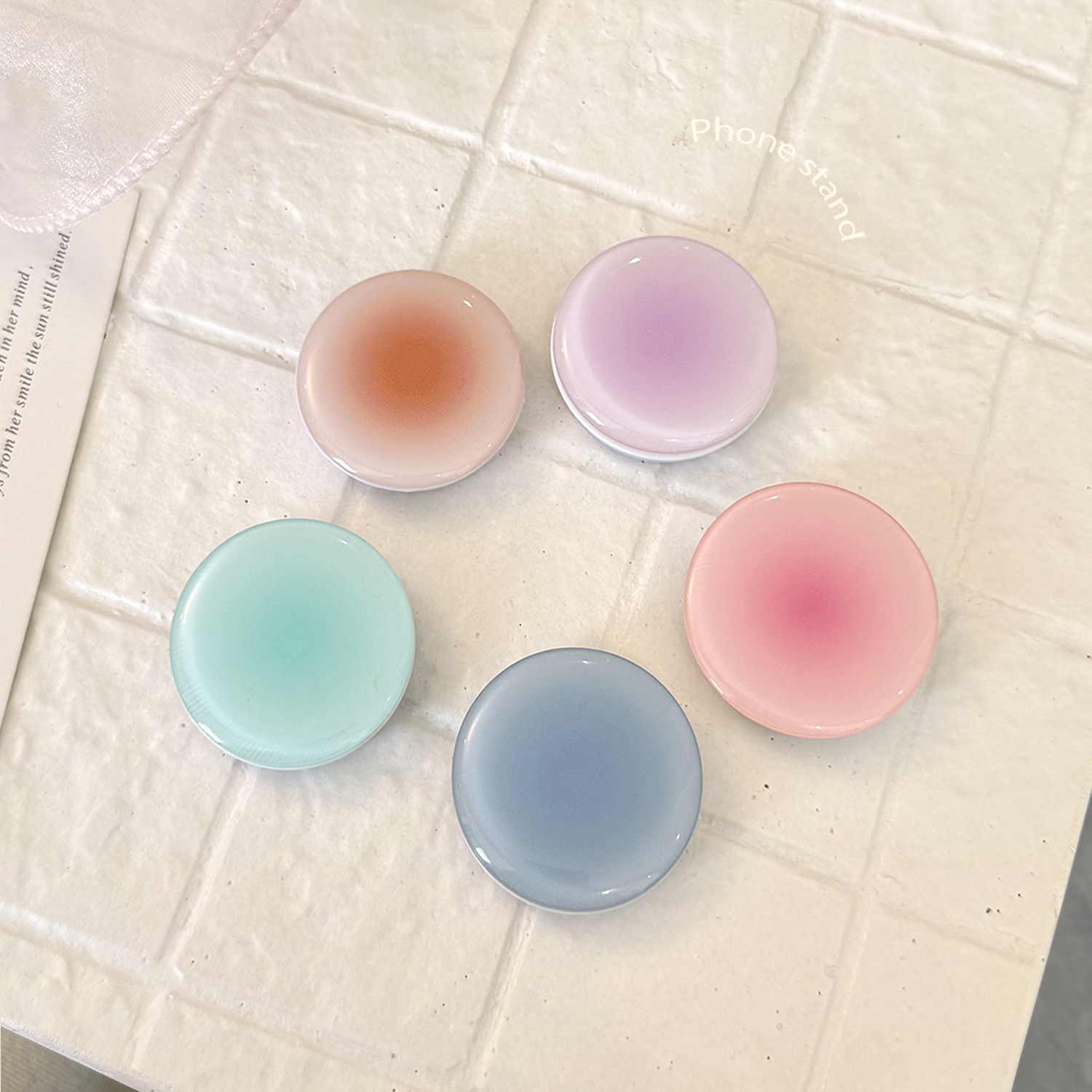 Ins Style Gradient Phone Grip  - Phone Accessories Useful ulasan dan harga