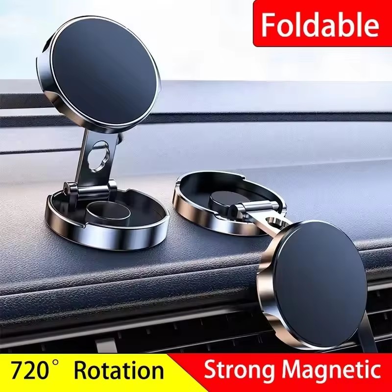Round Folding Magnetic Car Hol - Phone Accessories Useful ulasan dan harga